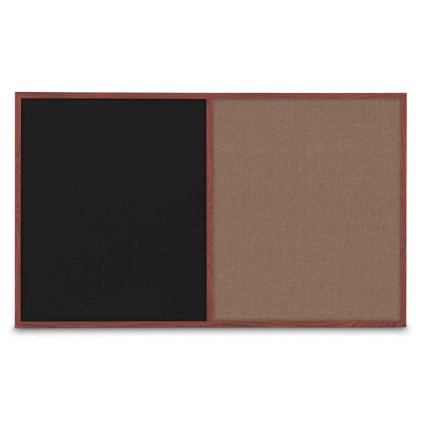 Enclosed Corkboard, 1 Door, 18"x24", 4" Fra, UV3400-BLACK-RUBBER